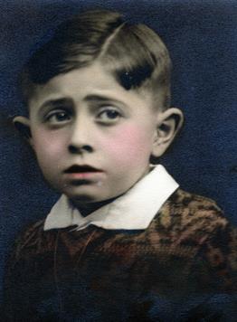 Josep M. Subirachs on his seventh birthday.